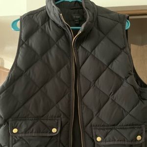 JCrew Black Down Vest